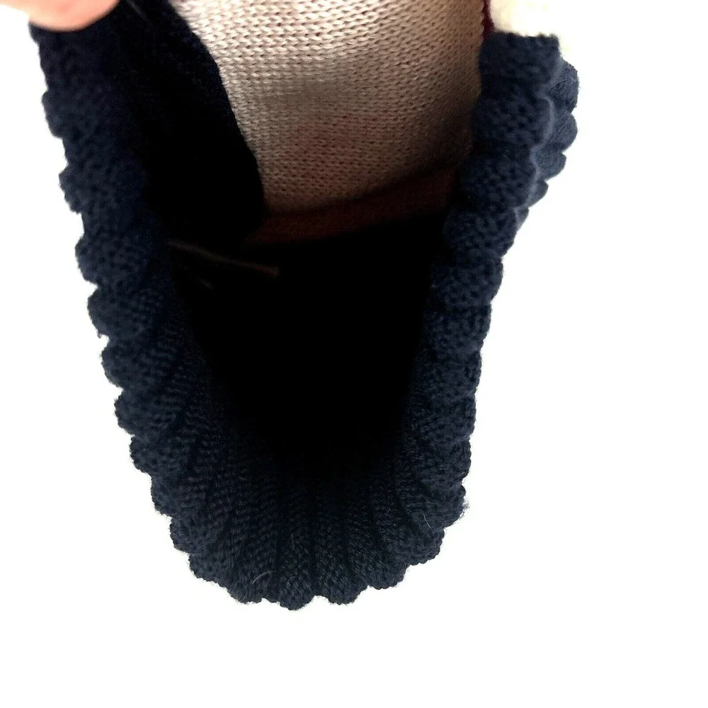 Smartwool Beanie Hat Kids Boys Sz OS‎ Blue Red White Knitted Ribbed Stretch